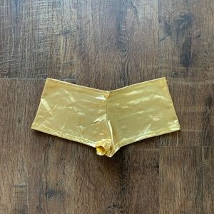 Shiny Gold Lamé Short Shorts / Boy Shorts XS NWOT